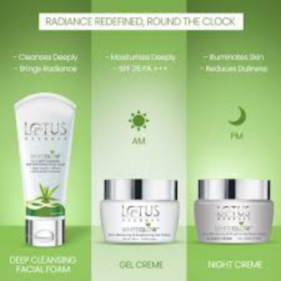 LOTUS HERBALS White Glow Day And Night Pack with free Face wash  (3 Items in the set)