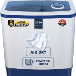 MarQ by Flipkart 6.5 kg 5 Star Rating Innowash Range Semi Automatic Top Load Washing Machine Blue, White  (MQSA655NNNDN / MQSA65H5M)