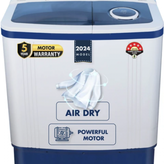 MarQ by Flipkart 6.5 kg 5 Star Rating Innowash Range Semi Automatic Top Load Washing Machine Blue, White  (MQSA655NNNDN / MQSA65H5M)